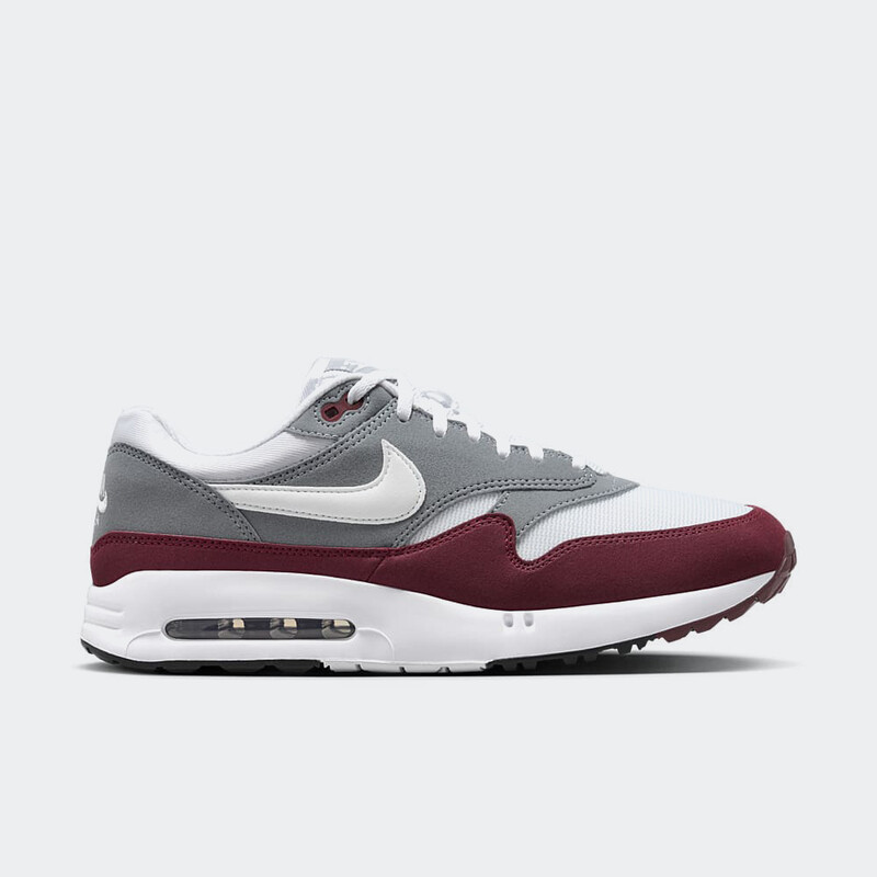 Nike air max 1 red and grey sale